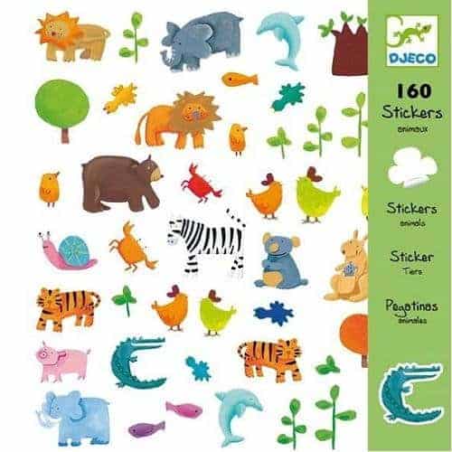 Brainkid Toys - 160 Stickers Animals 1 160 Stickers Animals