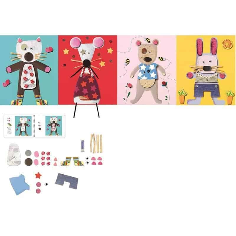 Brainkid Toys - Collage Craft Kit Djeco Cats 3 Collage Craft Kit Djeco Cats - Image 3