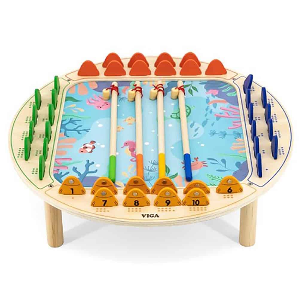 Brainkid Toys - Viga Wooden Fishing Table 2 Viga Wooden Fishing Table - Image 2