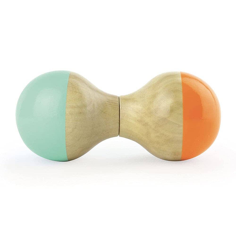 Brainkid Toys - Mint And Orange Rattle Maracas 1 Mint And Orange Rattle Maracas