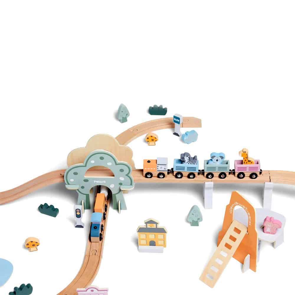 Brainkid Toys - Wooden Train Set Polarb 90Pcs 5 Wooden Train Set Polarb 90Pcs - Image 5