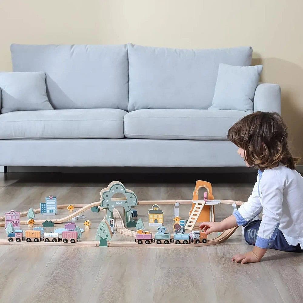Brainkid Toys - Wooden Train Set Polarb 90Pcs 7 Wooden Train Set Polarb 90Pcs - Image 7