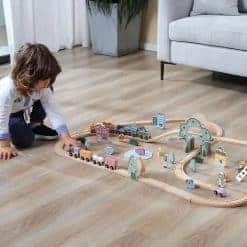 Brainkid Toys - Wooden Train Set Polarb 90Pcs 19 Wooden Train Set Polarb 90Pcs - Image 9
