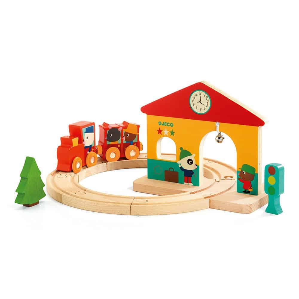 Brainkid Toys - Wooden Mini Train Set 1 Wooden Mini Train Set