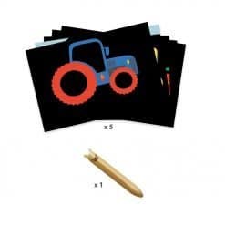 Brainkid Toys - Learning Vehicles Scratch Boards 8 Learning Vehicles Scratch Boards - Image 4