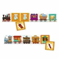 Alternative view of Golden Train Memory Card Game