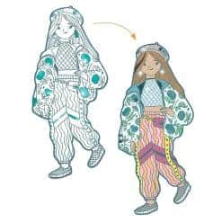 Alternative view of Angele 4 Coloring Sheets