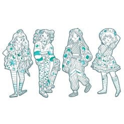 Angele 4 Coloring Sheets - Image 3