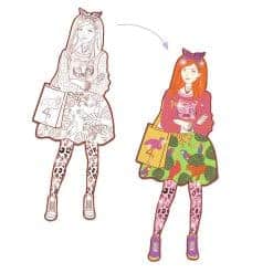 Alternative view of Nina 4 Coloring Sheets