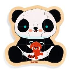 Alternative view of Panda Wooden Puzzle 9pcs