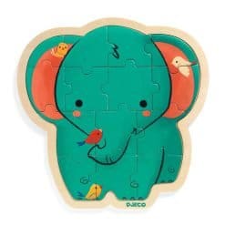 Elephant Wooden Puzzle 9pcs - Image 2