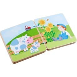 Brainkid Toys - Farm Wooden Baby Book 4 Farm Wooden Baby Book - Image 2