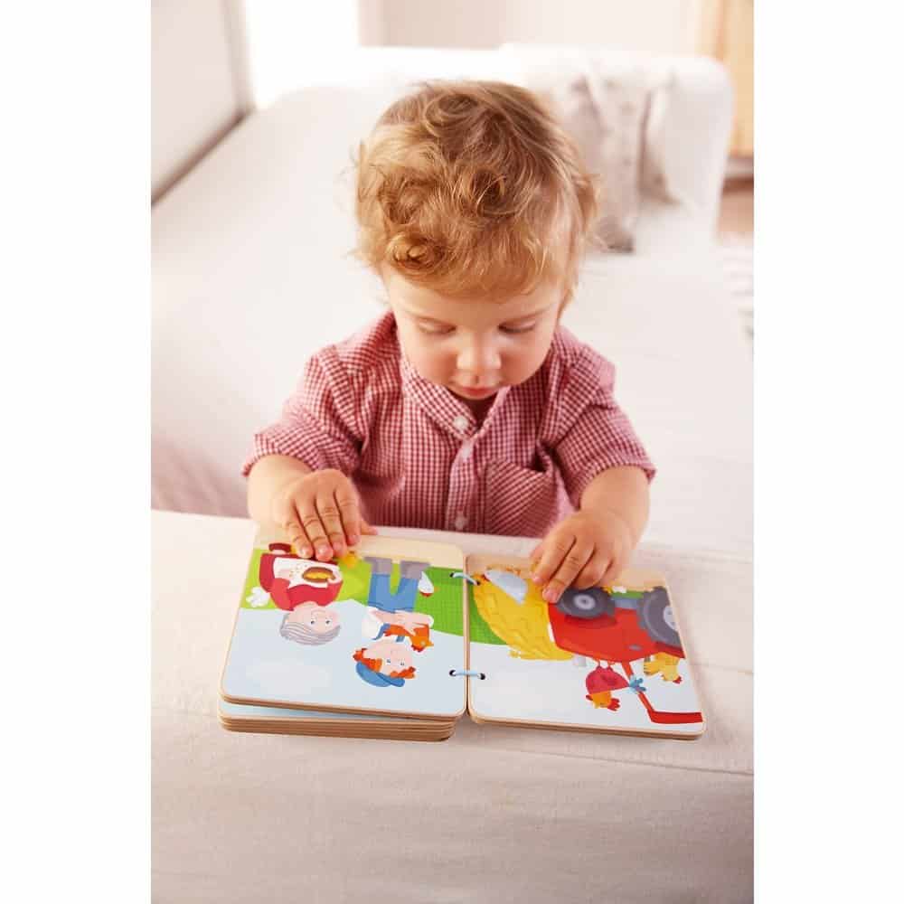 Brainkid Toys - Farm Wooden Baby Book 3 Farm Wooden Baby Book - Image 3