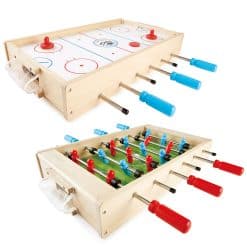 Wooden Football Ice Hokey 2 in 1