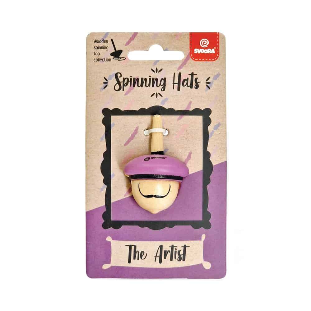 Brainkid Toys - The Artist Wooden Spinning Top 2 The Artist Wooden Spinning Top - Image 2