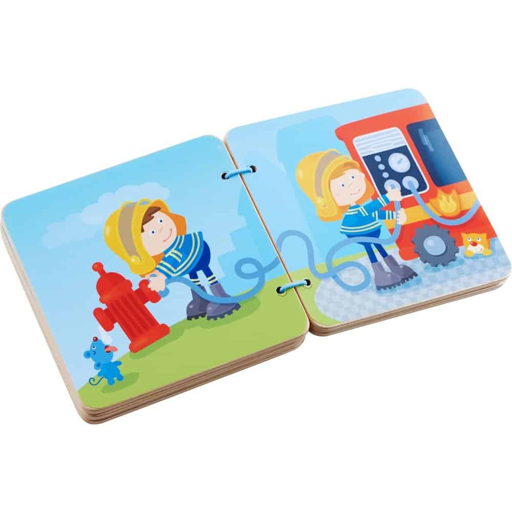 Brainkid Toys - Fire Brigade Wooden Baby Book 3 Fire Brigade Wooden Baby Book - Image 3