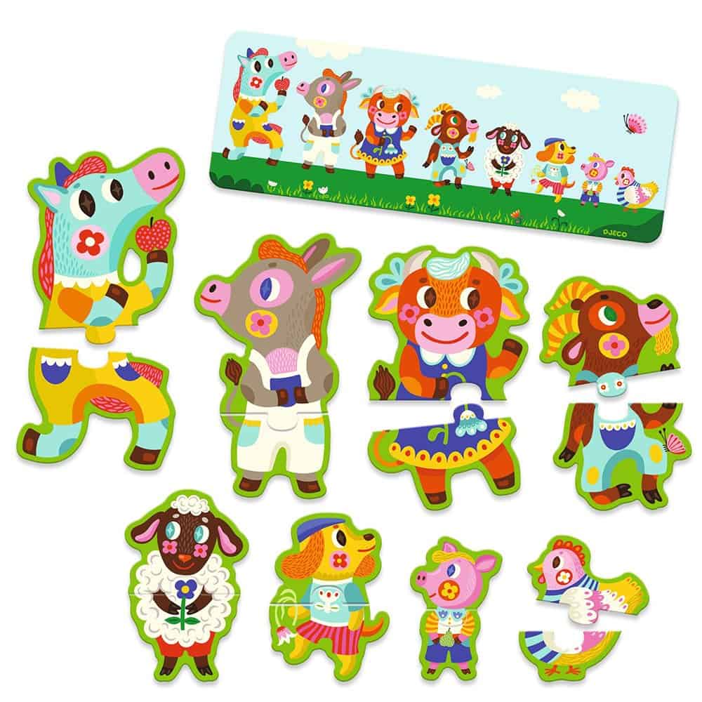 Brainkid Toys - Puzzle Frise Farm Animals 2 Puzzle Frise Farm Animals - Image 2