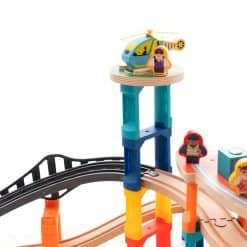 60pcs Wooden Rail with Battery Train - Image 4