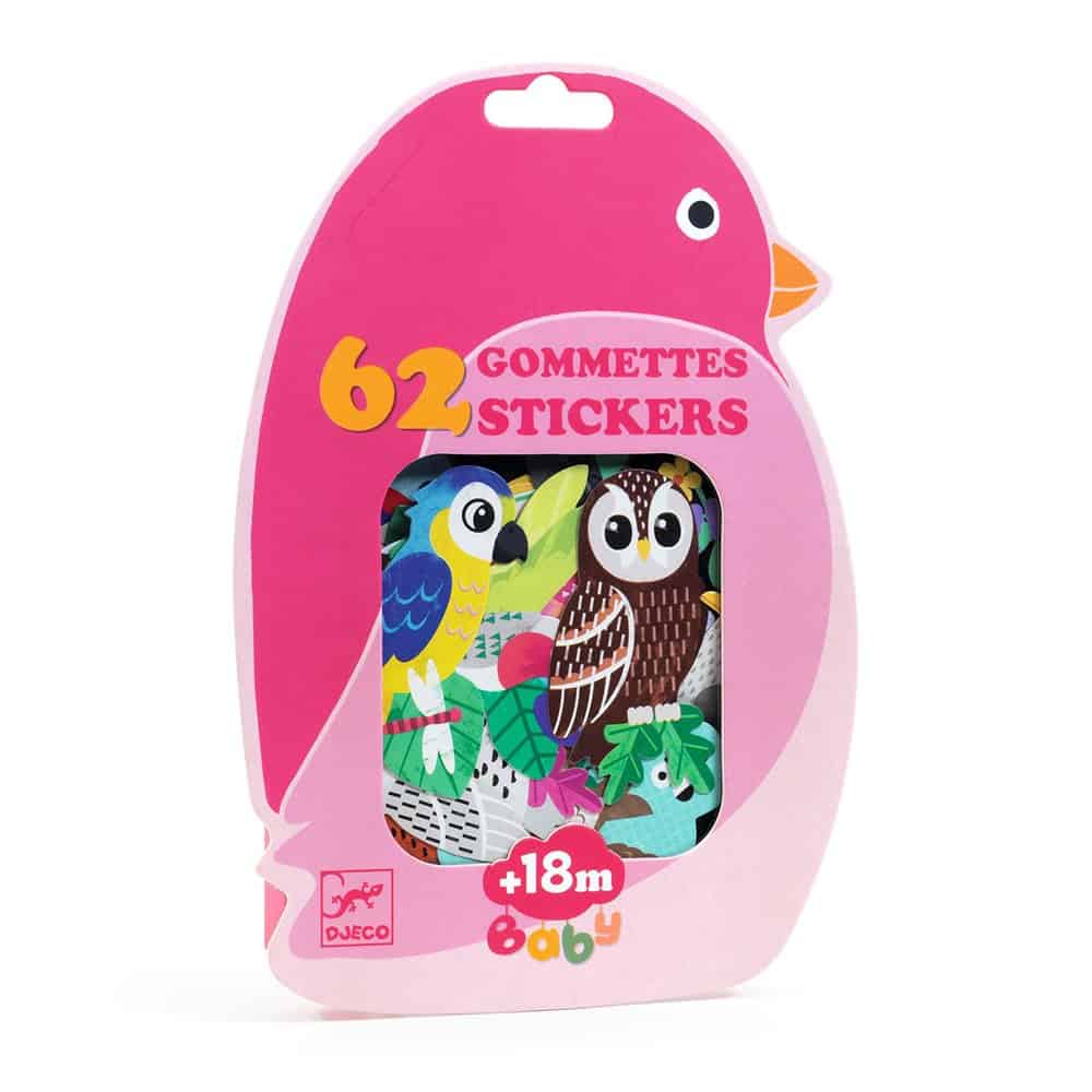 Brainkid Toys - Birds - 62 Baby Stickers 1 Birds - 62 Baby Stickers