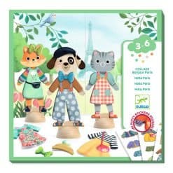 Bonjour Paris Puffy Stickers Collage