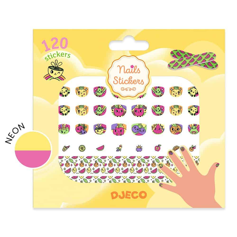 Brainkid Toys - Faces NEON Nails Stickers 1 Faces NEON Nails Stickers