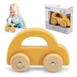 Brainkid Toys - Yellow Pushcar 7 Yellow Pushcar - Image 4