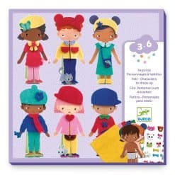 Characters to Dress up Felt Collage