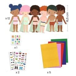 Alternative view of Characters to Dress up Felt Collage
