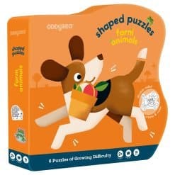 6 Shaped Puzzles - Farm Animals