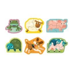 Alternative view of 6 Shaped Puzzles - Farm Animals