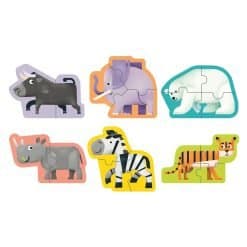 Alternative view of 6 Shaped Puzzles - Wild Animals