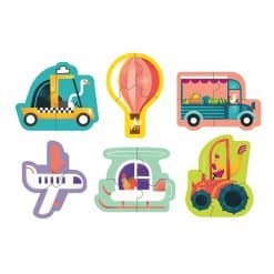 Alternative view of 6 Shaped Puzzles - Vehicles