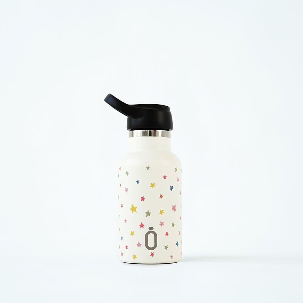 Brainkid Toys - Thermal Bottle with Straw Stars Confetti 350ml 1 Thermal Bottle with Straw Stars Confetti 350ml