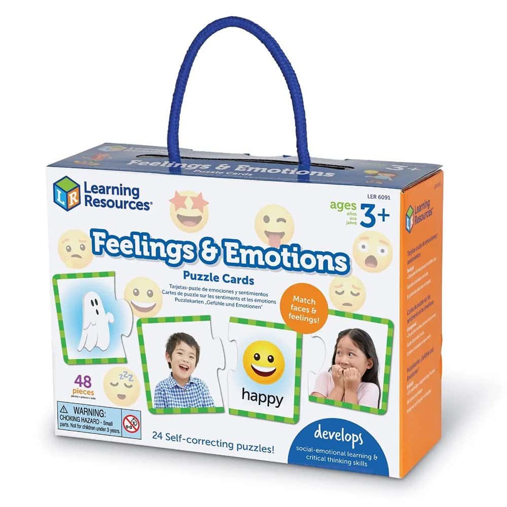 Brainkid Toys - Feelings Emotions Puzzle Cards 6 Feelings Emotions Puzzle Cards - Image 6