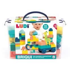 Alternative view of Briqui 53 Soft Bricks in a Suitcase