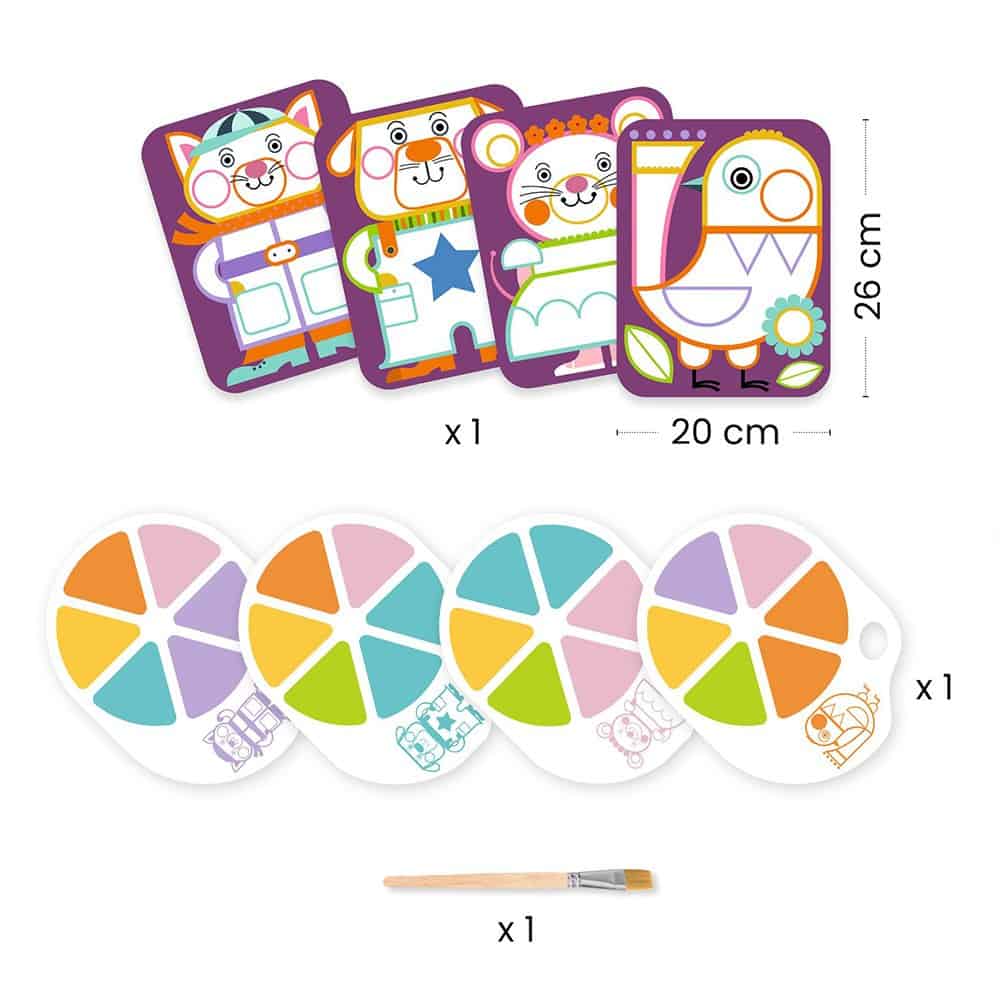Brainkid Toys - Palette painting - Cute Animals 2 Palette painting - Cute Animals - Image 2