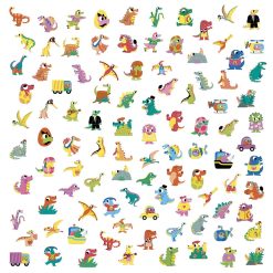 Alternative view of 50 Reusable Large Dinosaur Stickers