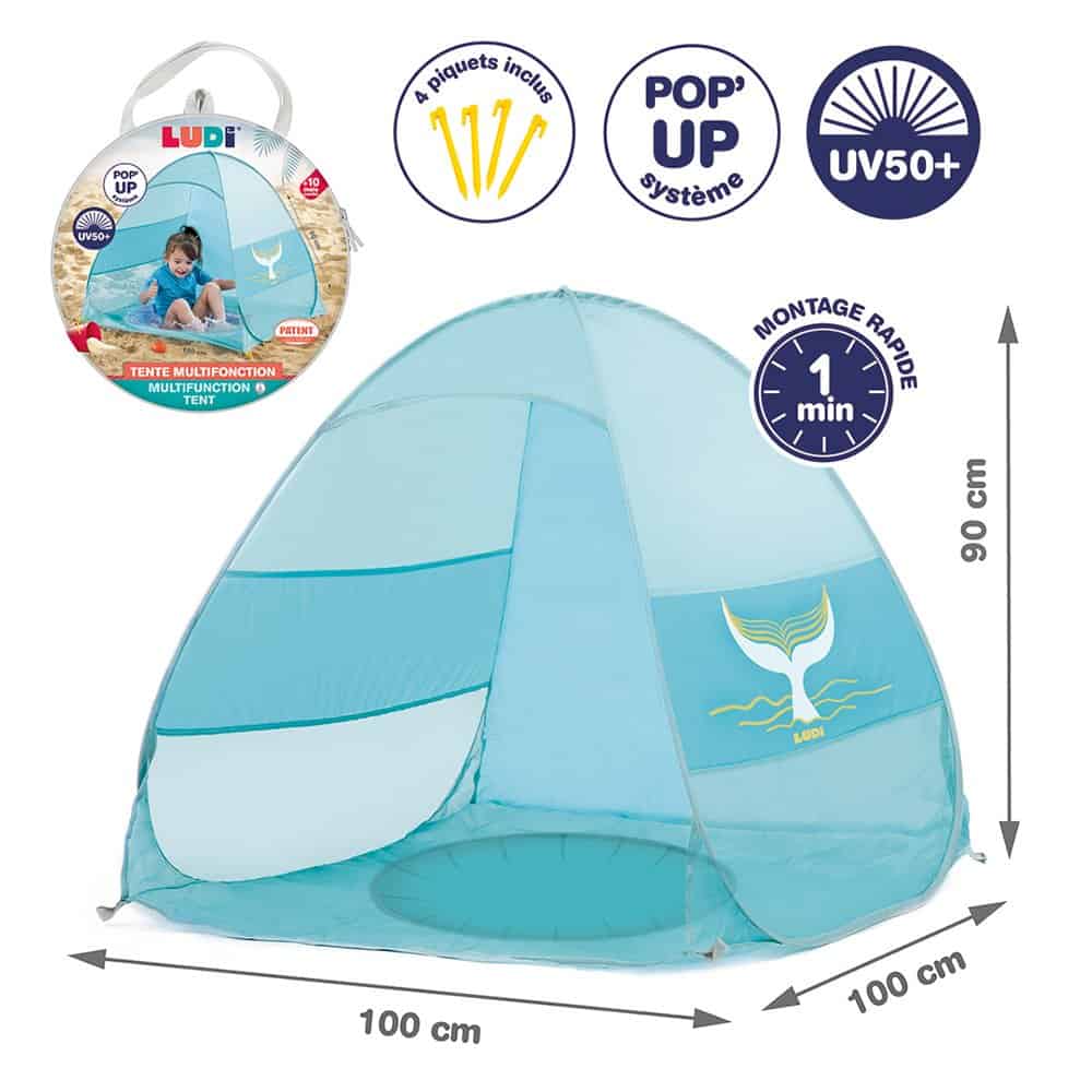 Brainkid Toys - Beach Tent Anti-UV50 - Swimming Pool 2 Beach Tent Anti-UV50 - Swimming Pool - Image 2