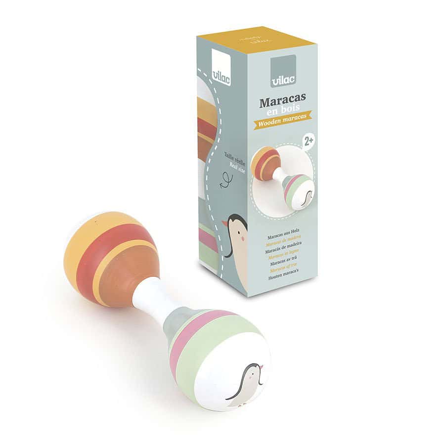 Brainkid Toys - Wooden Maracas Animals 1 Wooden Maracas Animals