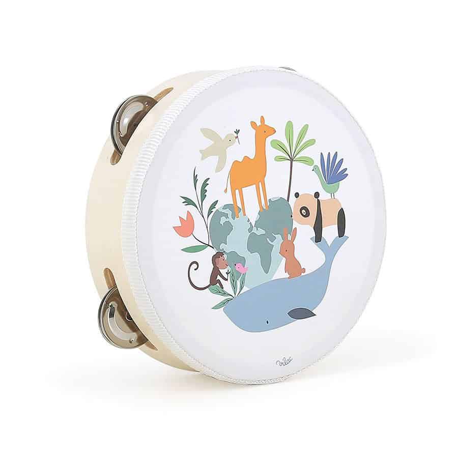 Brainkid Toys - Wooden Tambourine Animals 1 Wooden Tambourine Animals