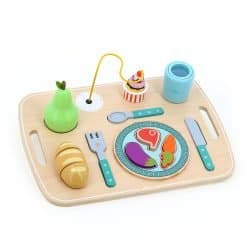 Alternative view of Wooden Educational Multi-activity Meal Tray