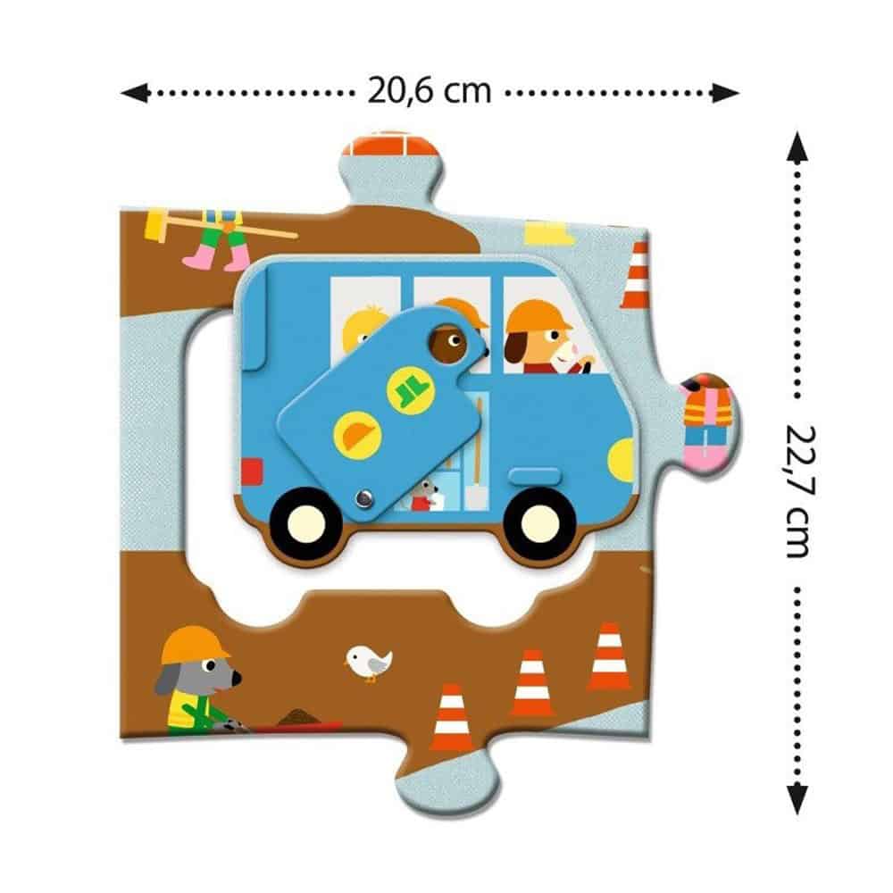 Brainkid Toys - Giant Construction site Puzzle - 17pcs 3 Giant Construction site Puzzle - 17pcs - Image 3