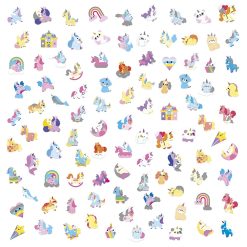 Alternative view of Unicorn stickers x100