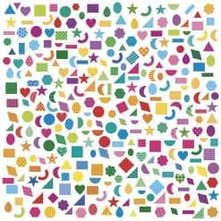 Alternative view of Geometric shapes stickers x300
