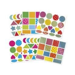 Alternative view of Geometric shapes stickers x150