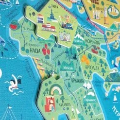Alternative view of Svoora Map with Magnetic Puzzle - Greece