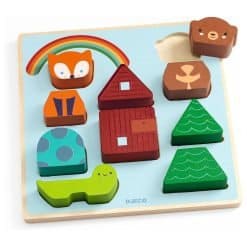 Alternative view of 2in1 Match Rainbow Peg Puzzle