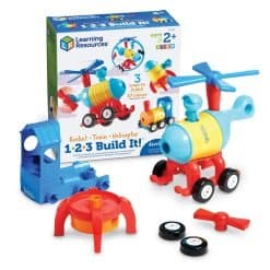 Rocket-Train-Helicopter - 1-2-3 Build it!