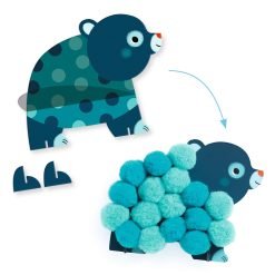 Brainkid Toys - Fuzzy Animals Pom Pom Collage 6 Fuzzy Animals Pom Pom Collage - Image 3