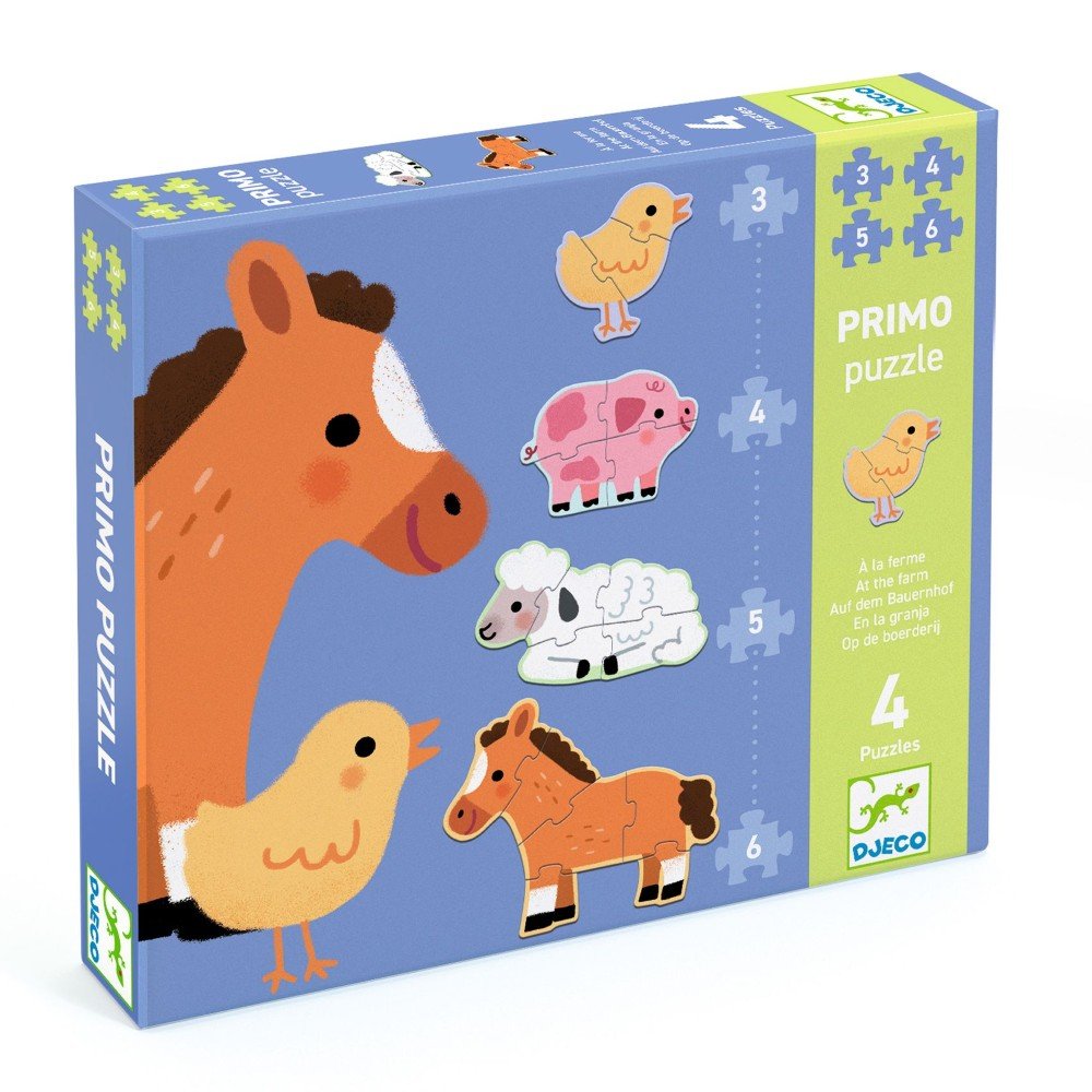 Brainkid Toys - My First Puzzle - Farm - 3-4-5-6 pcs 1 My First Puzzle - Farm - 3-4-5-6 pcs